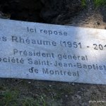 Inhumation des cendres de Gilles Rhéaume
