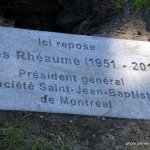 Inhumation des cendres de Gilles Rhéaume