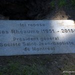 Inhumation des cendres de Gilles Rhéaume