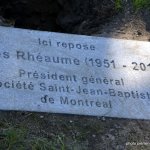 En images - Inhumation des cendres de Gilles Rhéaume